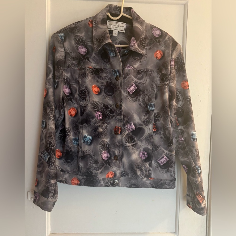 St John Sport "Jewel" Print Jacket Size Small